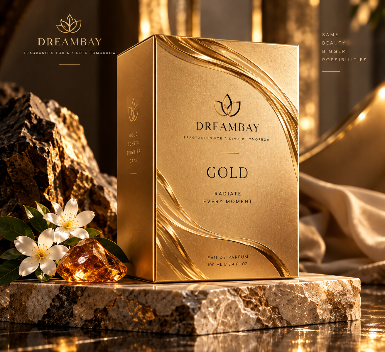 DreamBay Gold Perfume Box